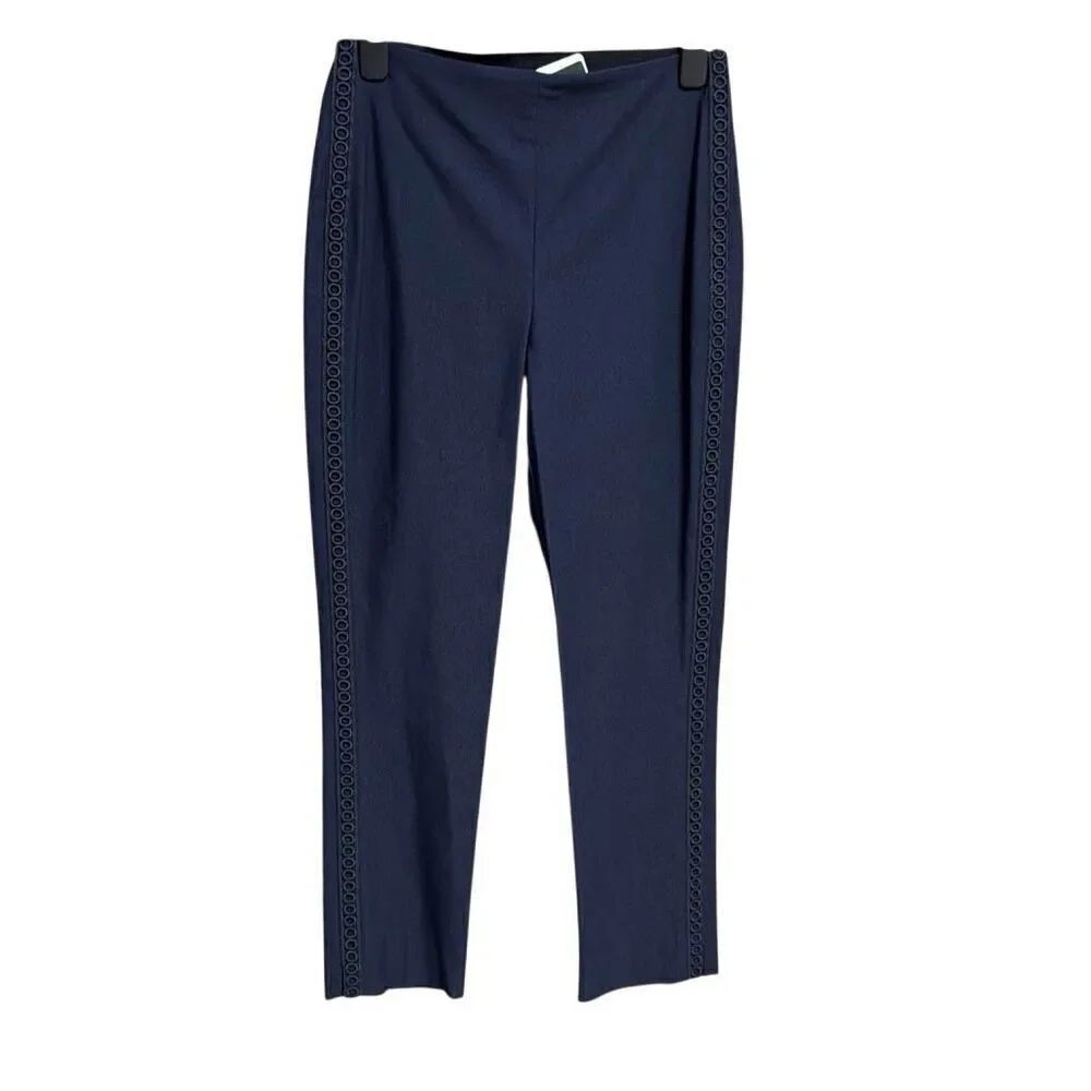 Joseph Ribkoff Women’s Nave Pull On Straight Leg Stretch Crop Pant Size 8 NEW